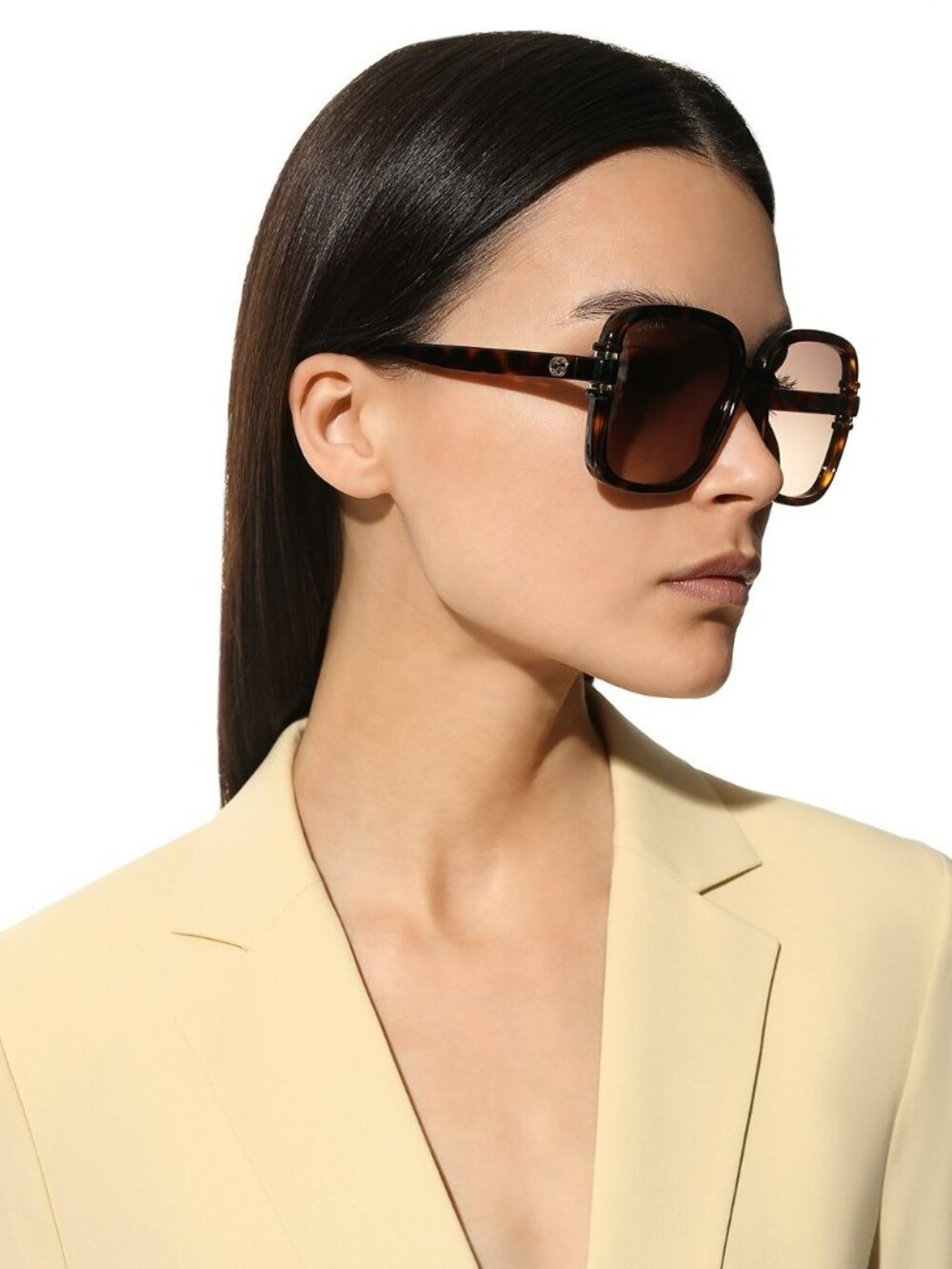 GUCCI GG1066S 002 HAVANA BUTTERFLY SUNGLASSES